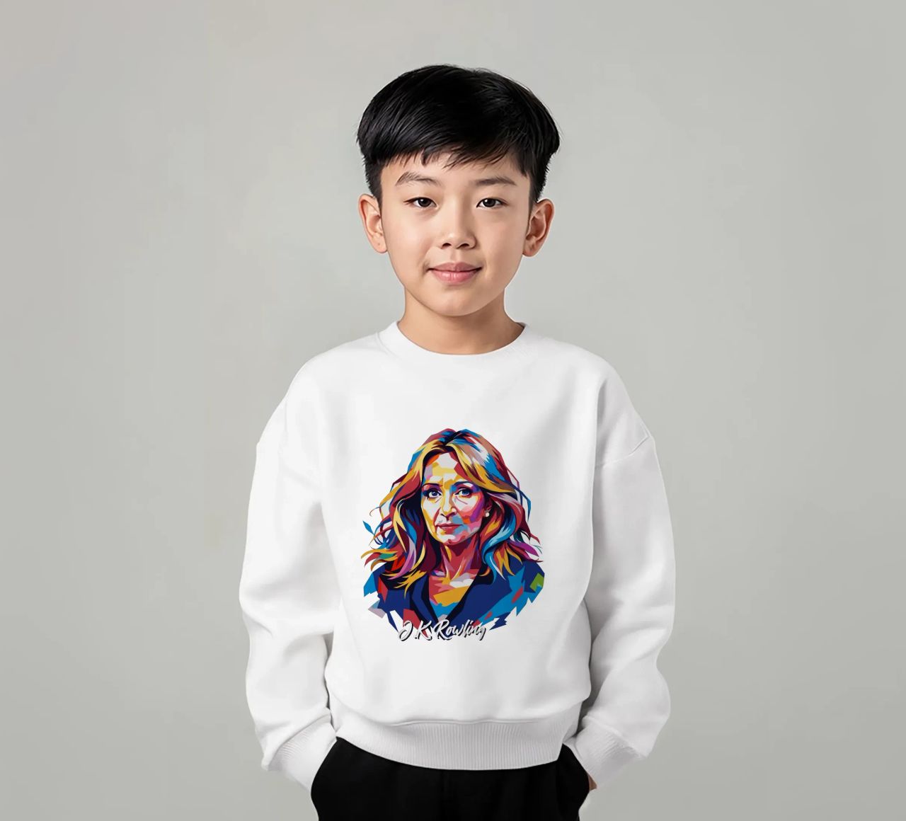 J.K. Rowling in WPAP Pop Art felpa bambino da vectorartnesia