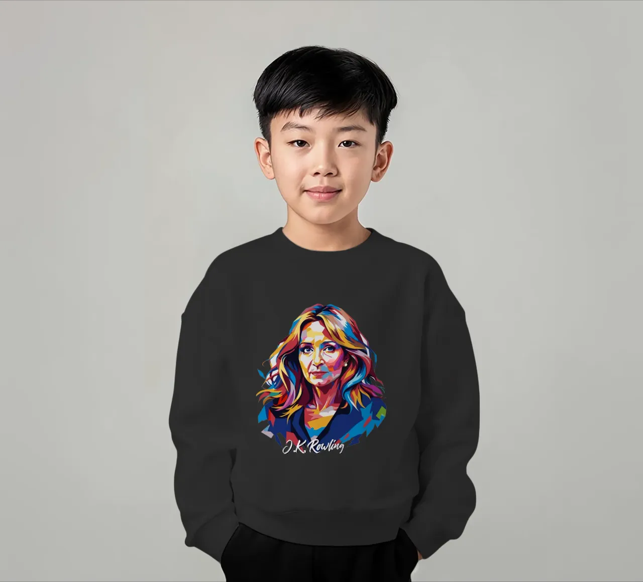 J.K. Rowling in WPAP Pop Art felpa bambino da vectorartnesia