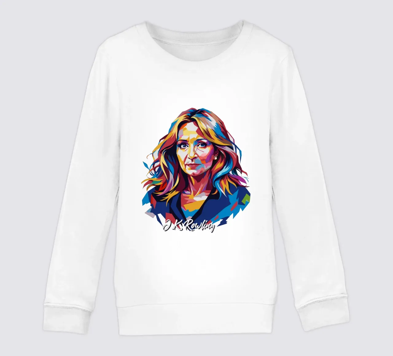 J.K. Rowling in WPAP Pop Art Kinder Sweatshirt von vectorartnesia
