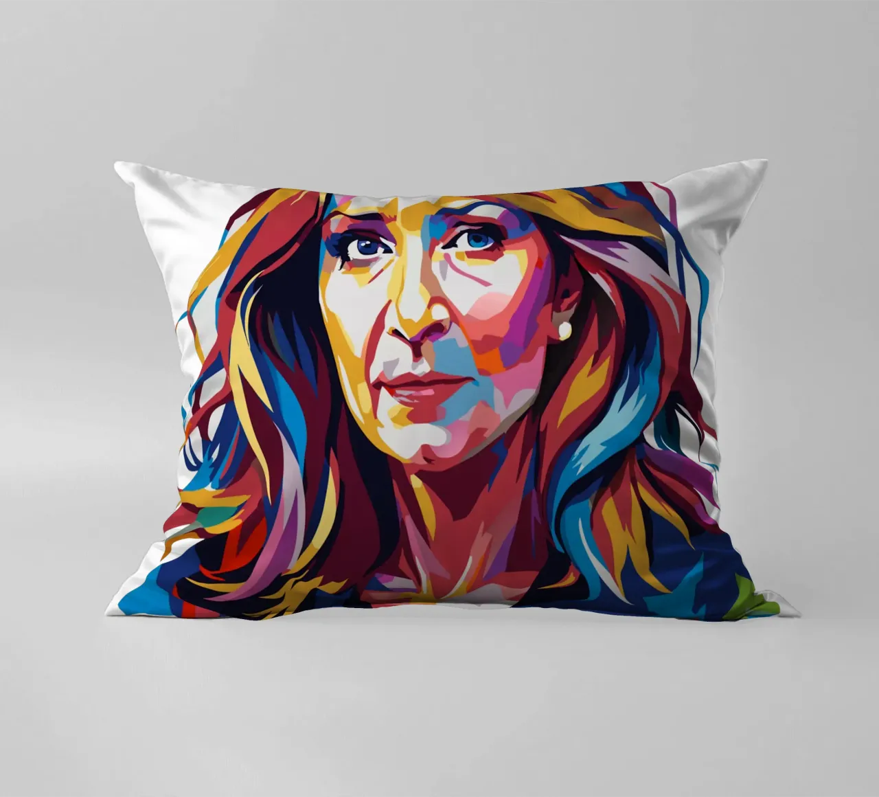 J.K. Rowling in WPAP Pop Art kussen van vectorartnesia
