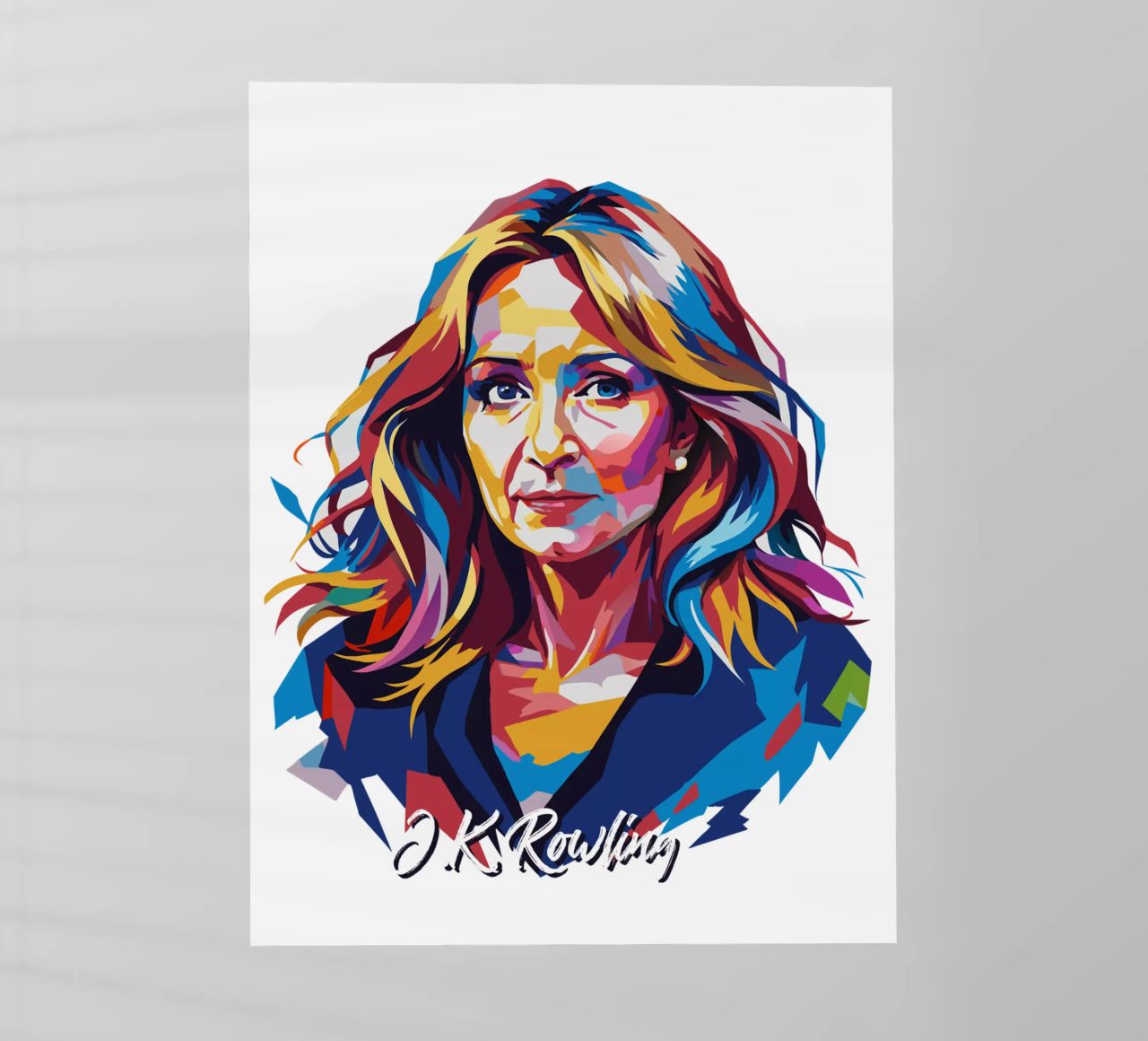 J.K. Rowling in WPAP Pop Art pellicola backlit da vectorartnesia