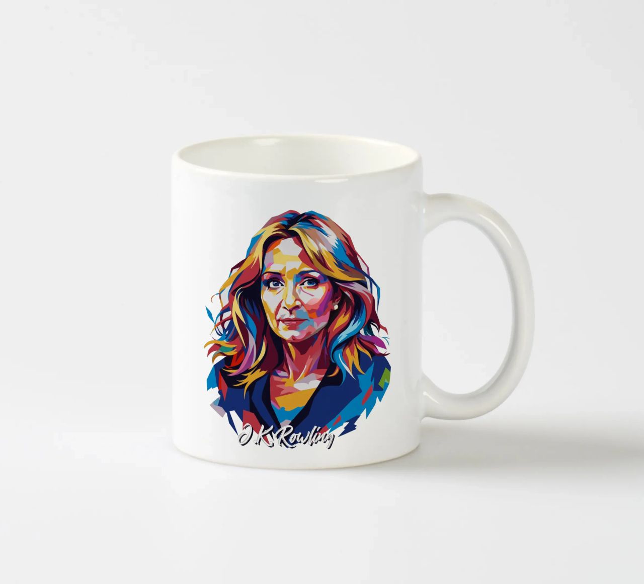 J.K. Rowling in WPAP Pop Art tazza in ceramica da vectorartnesia
