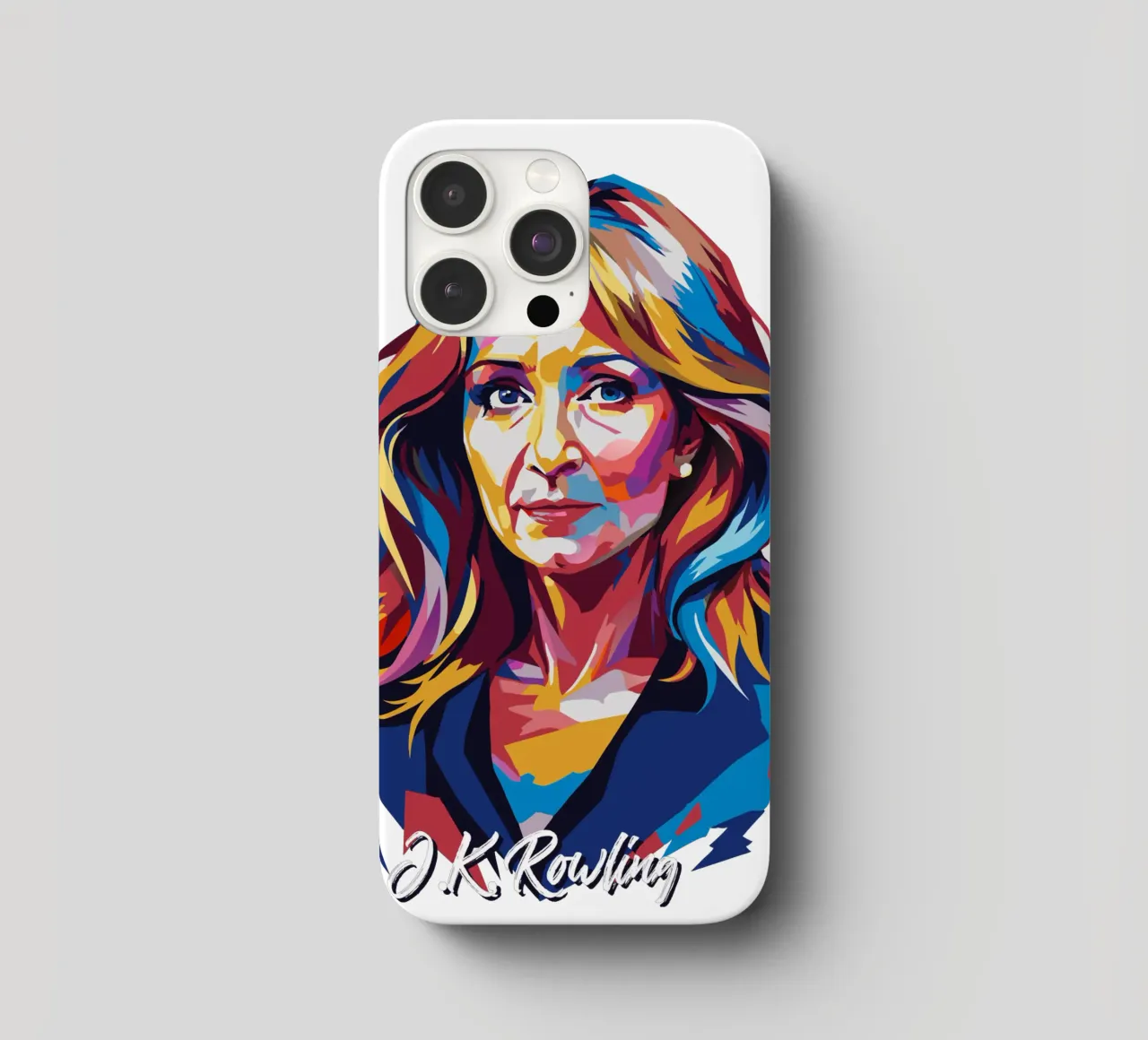 J.K. Rowling in WPAP Pop Art cover iphone da vectorartnesia