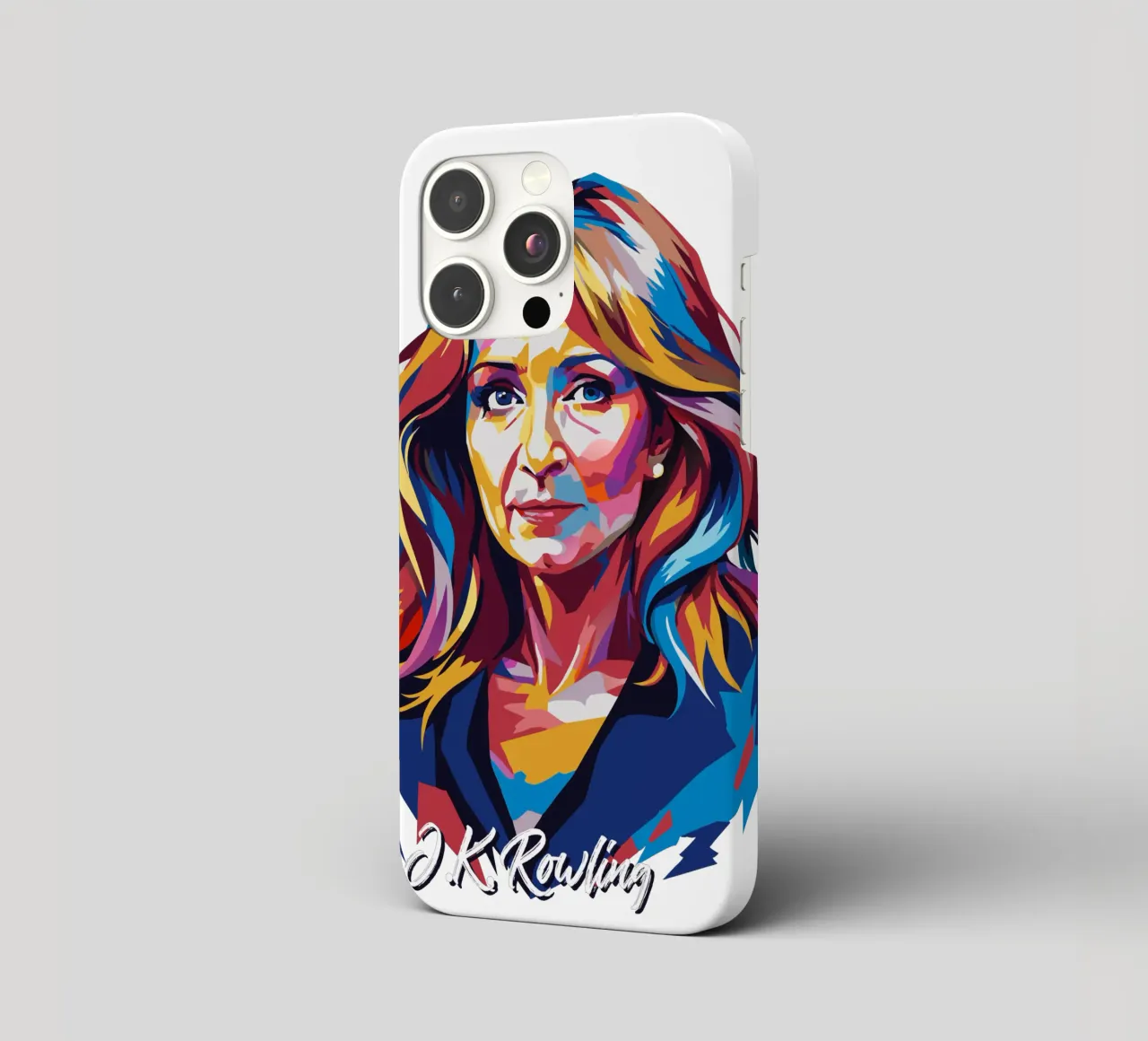 J.K. Rowling in WPAP Pop Art cover iphone da vectorartnesia