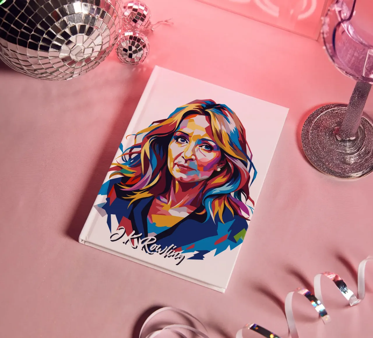 J.K. Rowling in WPAP Pop Art notebook by vectorartnesia