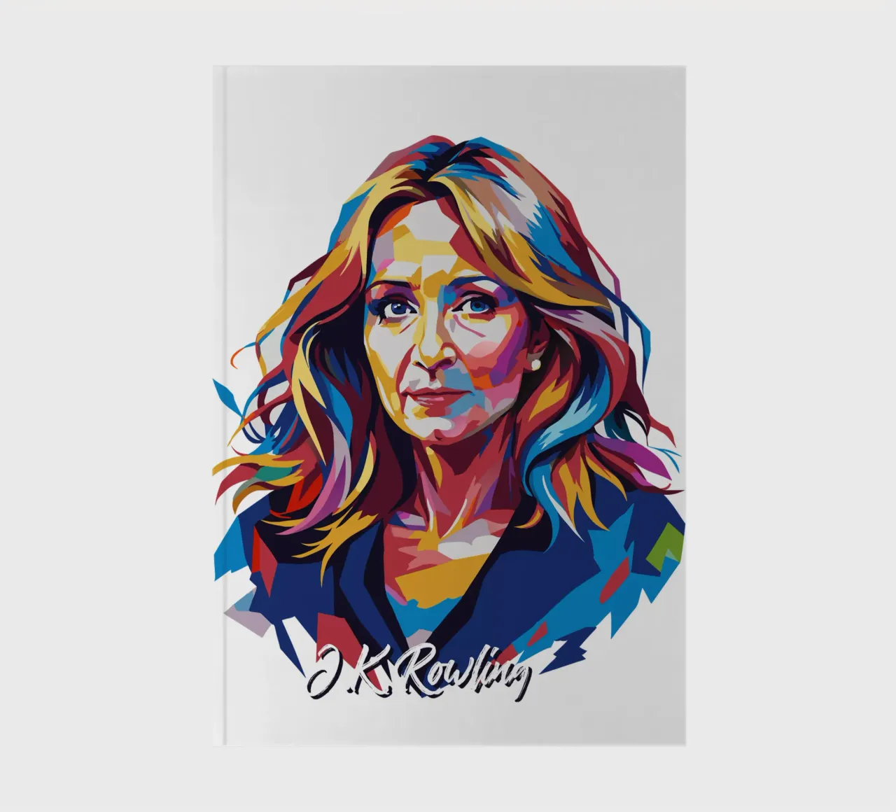 J.K. Rowling in WPAP Pop Art carnet de notes de vectorartnesia