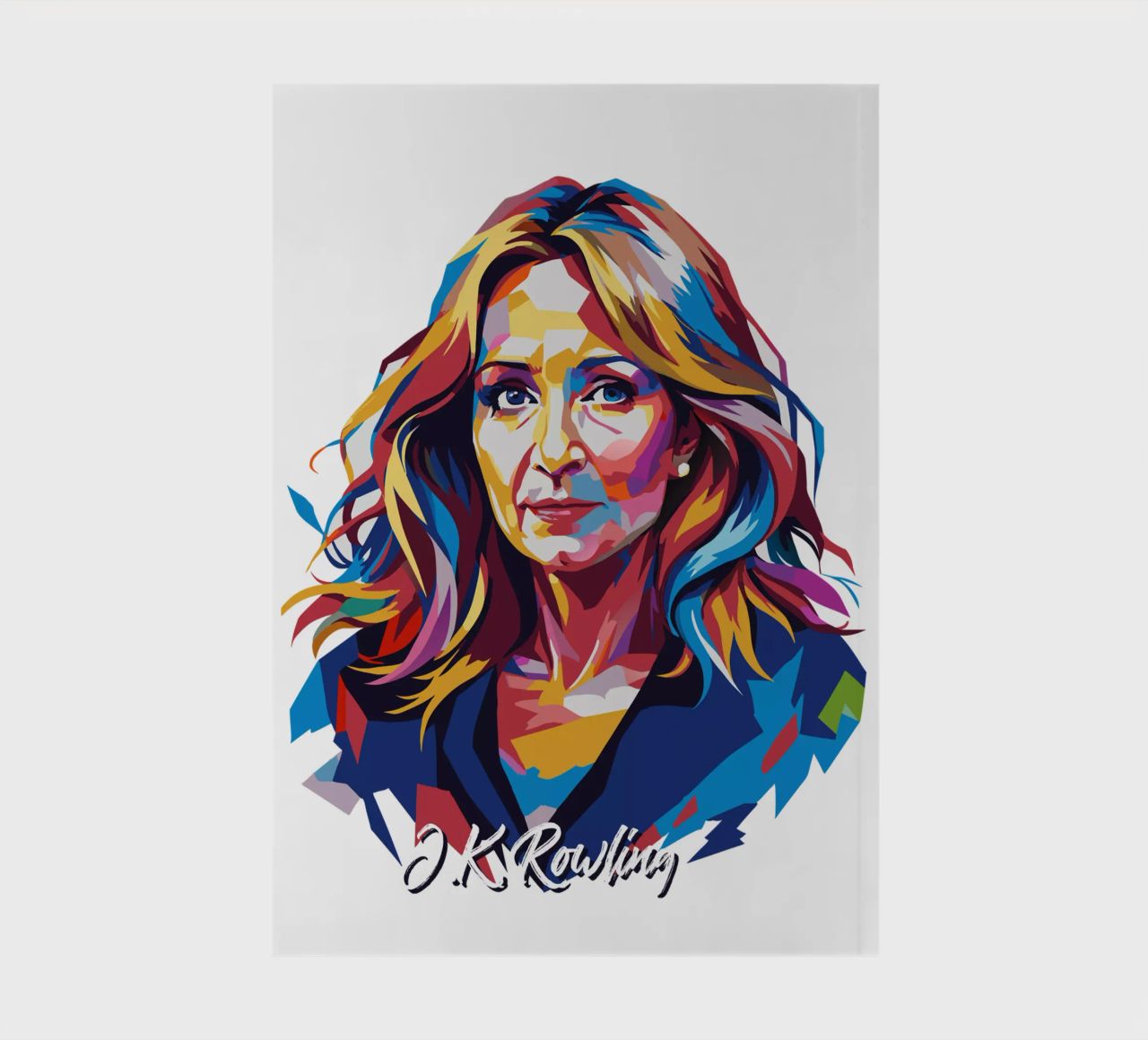 J.K. Rowling in WPAP Pop Art diario da vectorartnesia