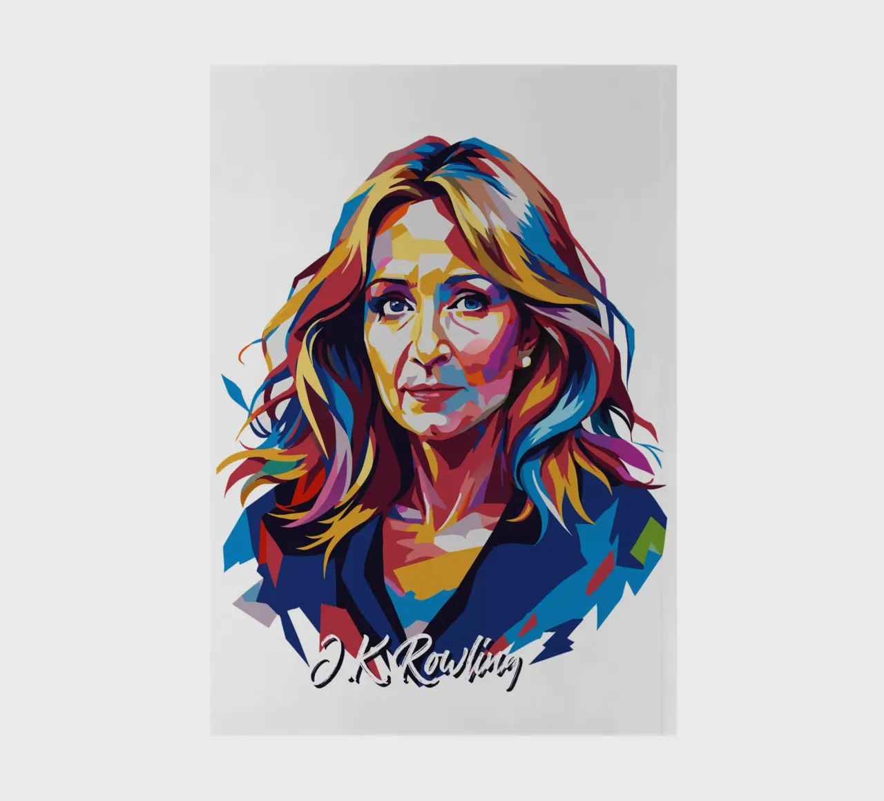 J.K. Rowling in WPAP Pop Art notebook by vectorartnesia