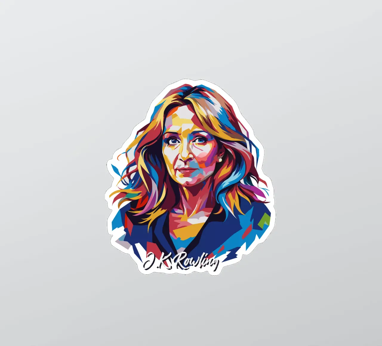 J.K. Rowling in WPAP Pop Art Sticker von vectorartnesia