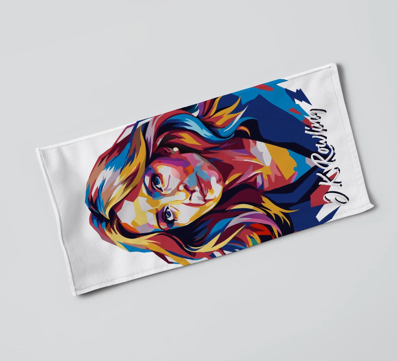 J.K. Rowling in WPAP Pop Art asciugamano da bagno da vectorartnesia