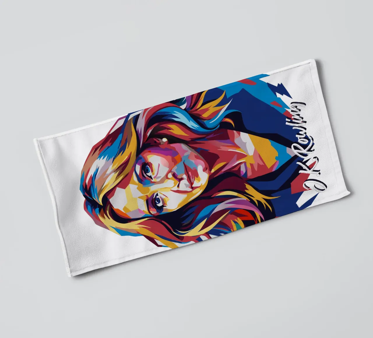 J.K. Rowling in WPAP Pop Art asciugamano da bagno da vectorartnesia