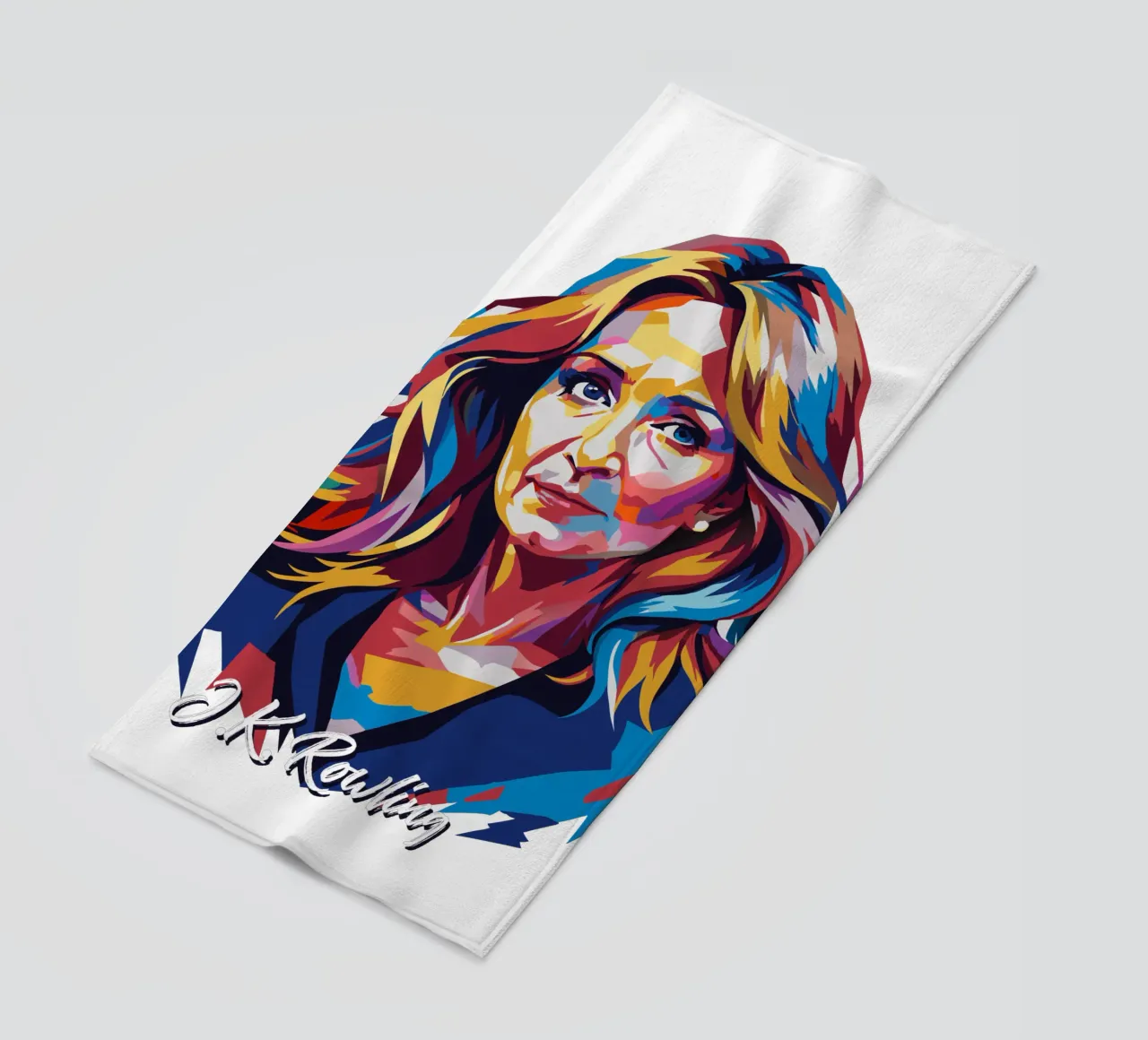 J.K. Rowling in WPAP Pop Art serviette de plage de vectorartnesia