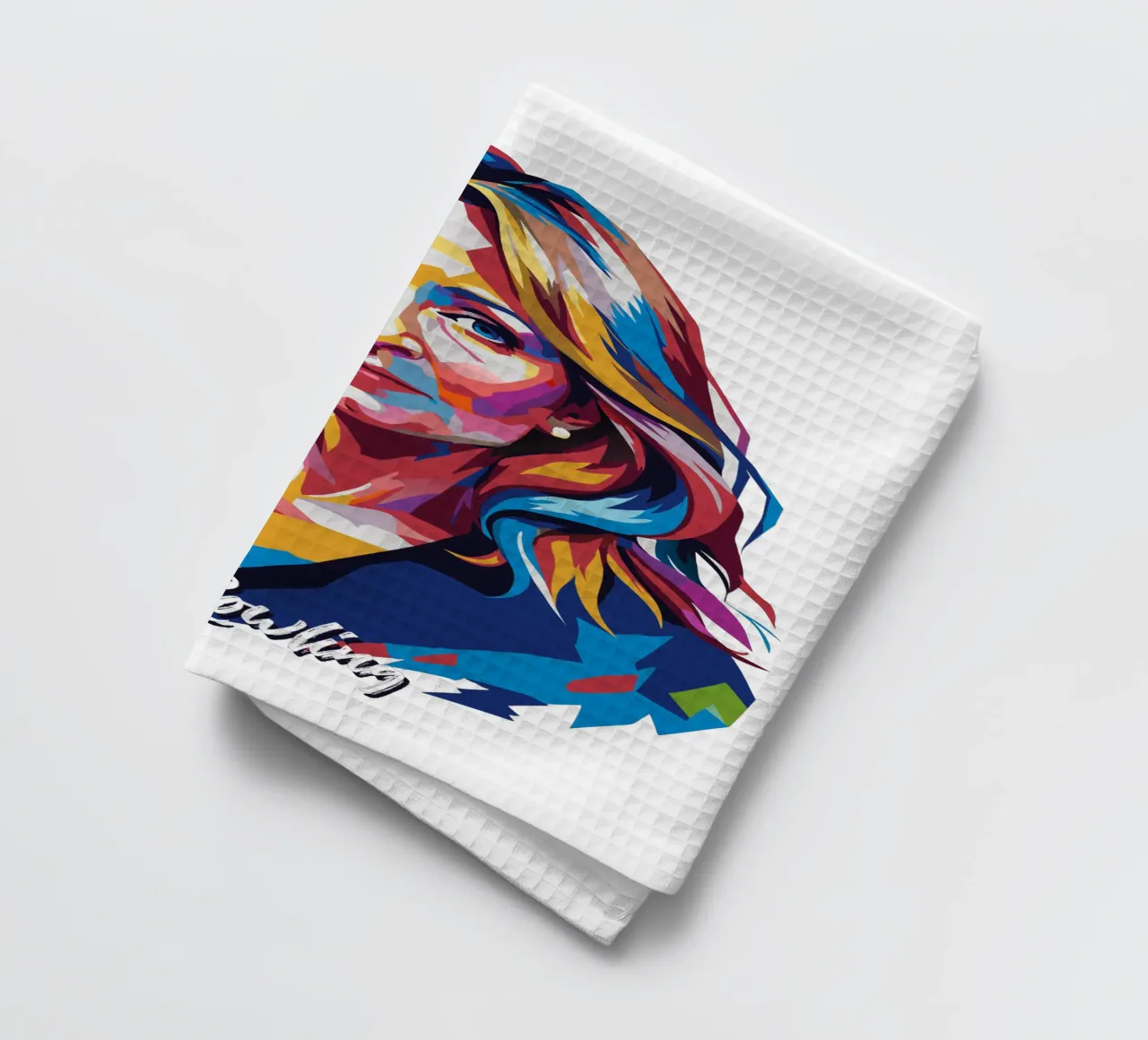 J.K. Rowling in WPAP Pop Art tea towel by vectorartnesia