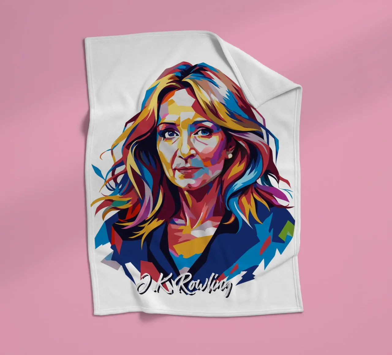 J.K. Rowling in WPAP Pop Art coperta in pile da vectorartnesia