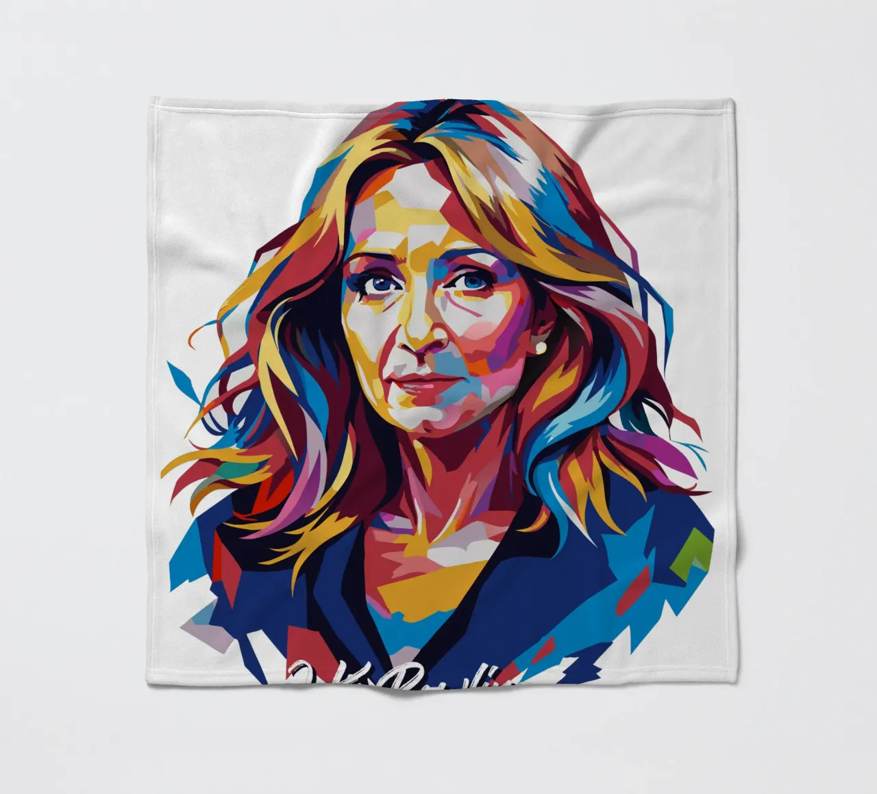J.K. Rowling in WPAP Pop Art coperta in pile da vectorartnesia