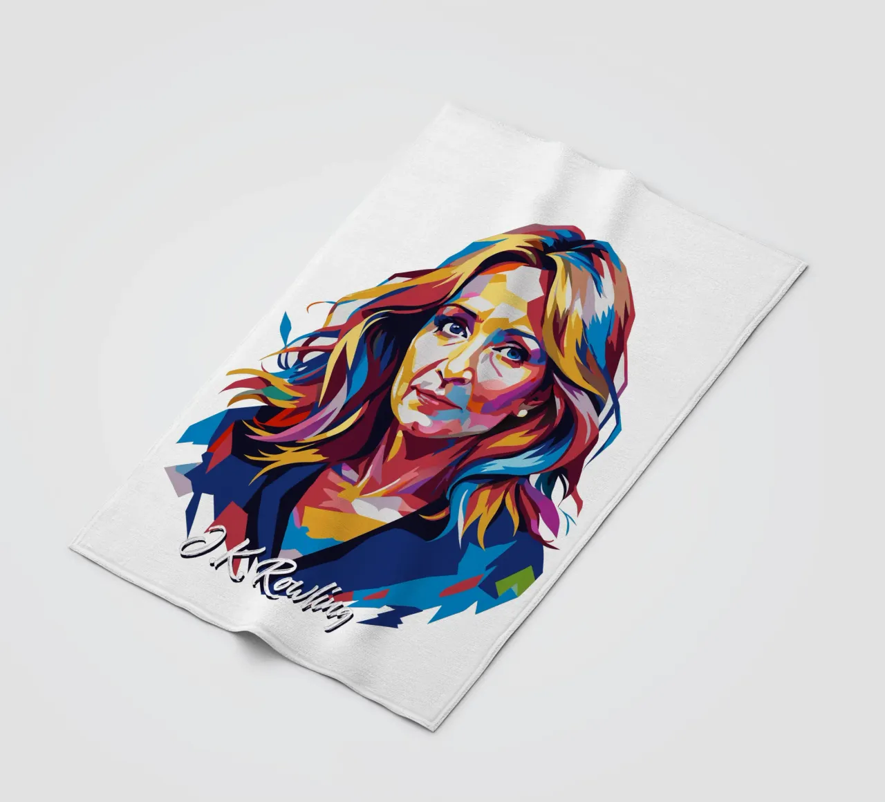 J.K. Rowling in WPAP Pop Art coperta in pile da vectorartnesia