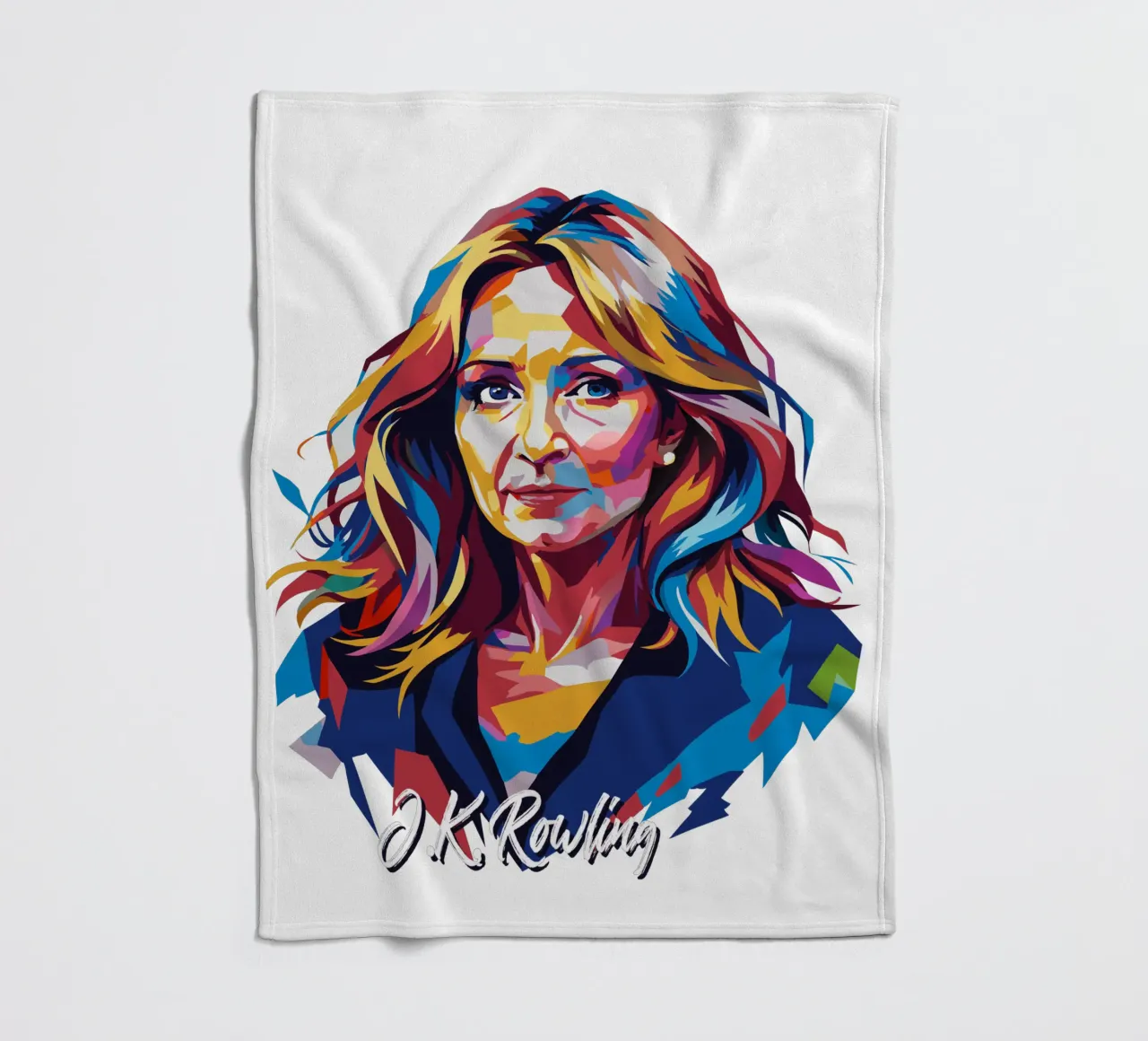 J.K. Rowling in WPAP Pop Art coperta in pile da vectorartnesia