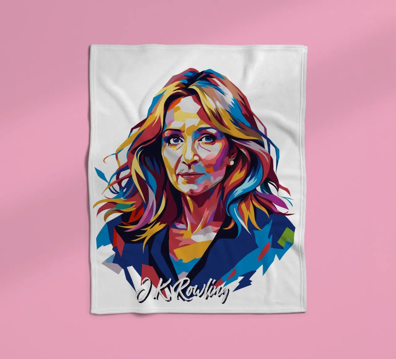 J.K. Rowling in WPAP Pop Art coperta in pile da vectorartnesia
