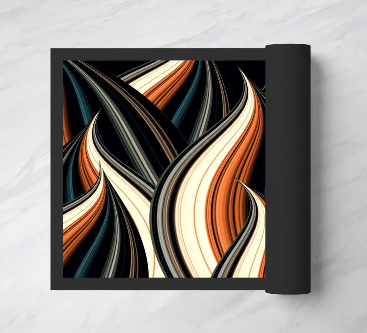 Modern abstract forms doormat by Atteloi Art
