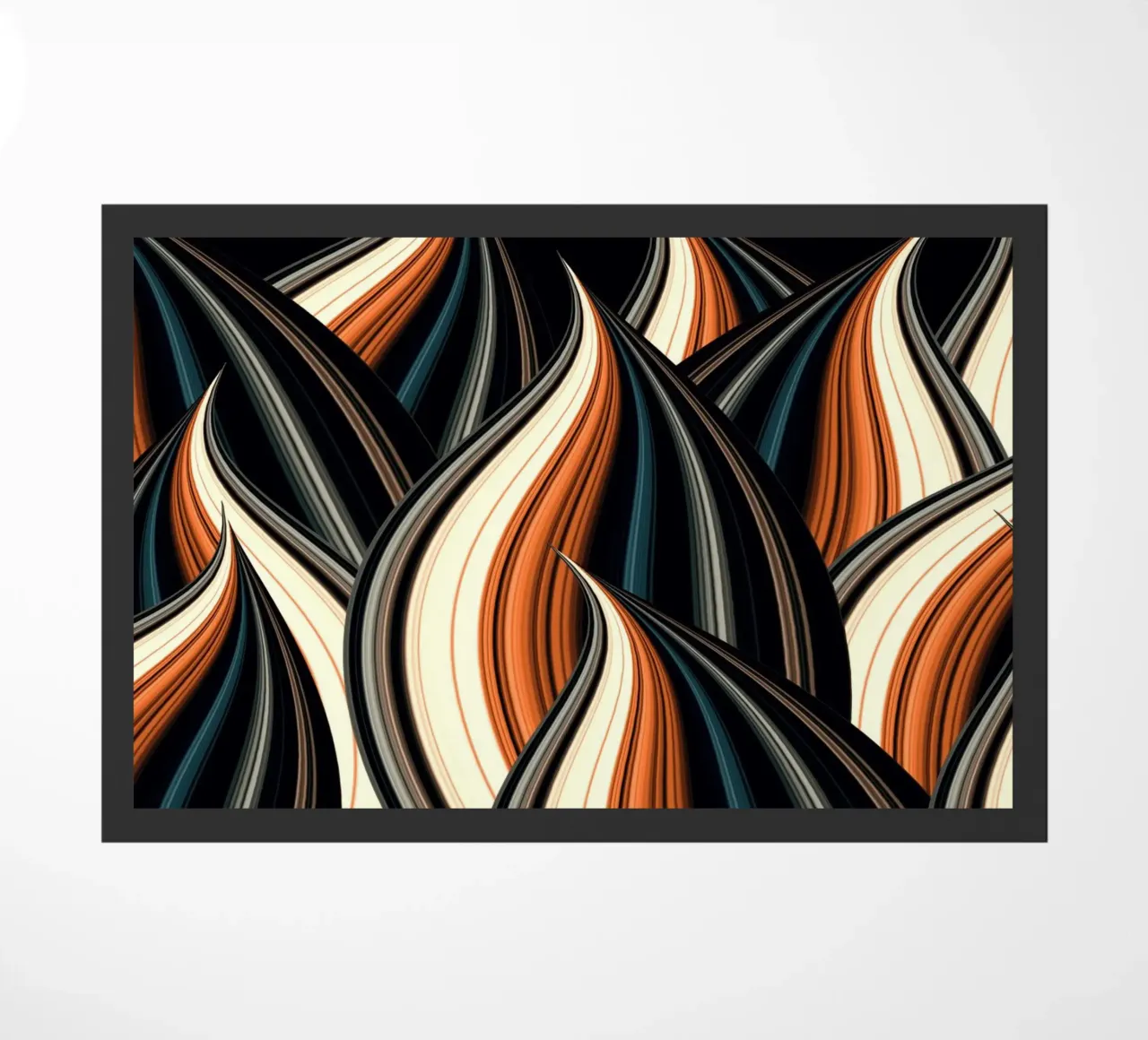 Modern abstract forms doormat by Atteloi Art