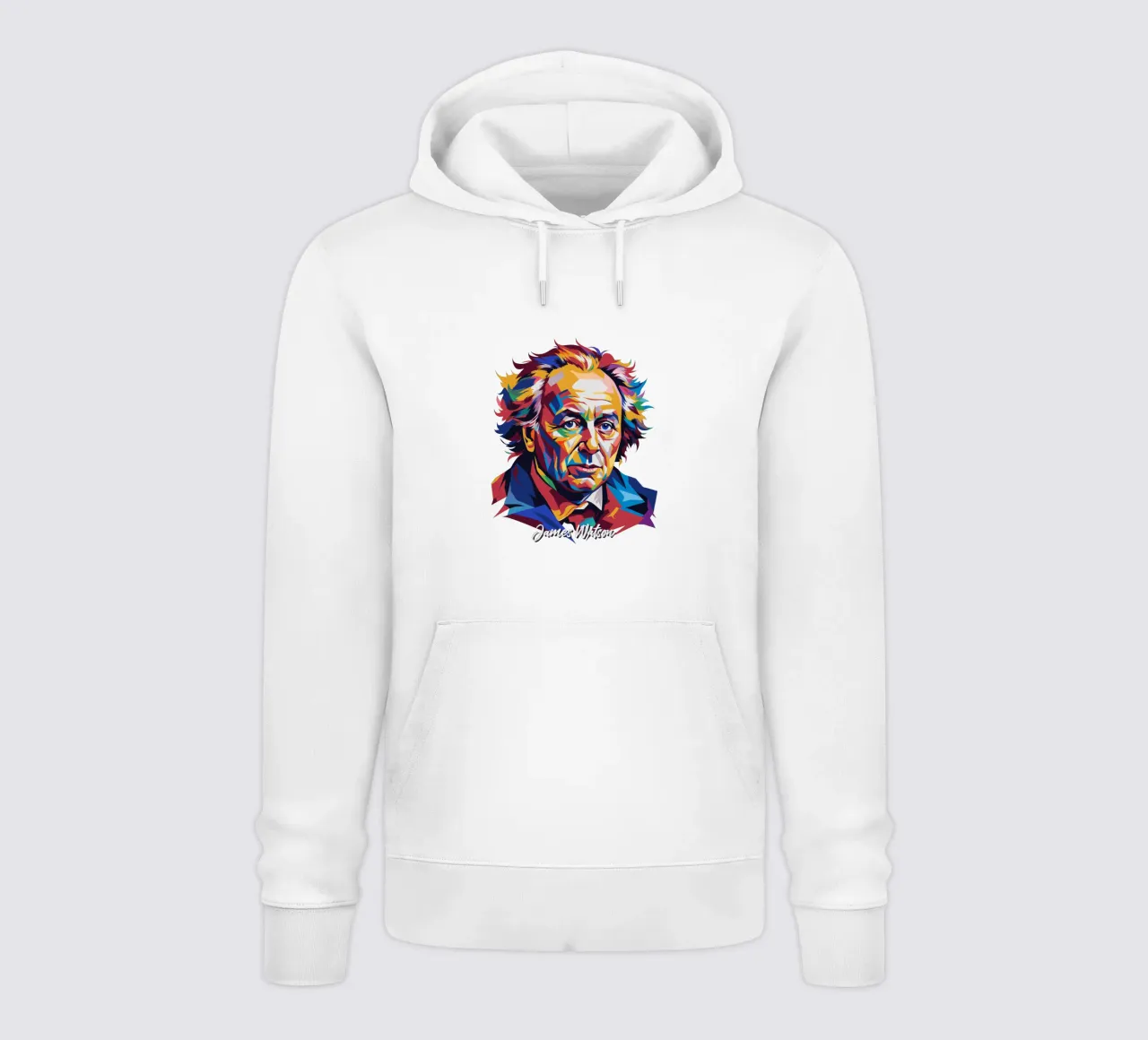 James Watson in WPAP Pop Art felpa con cappuccio da vectorartnesia