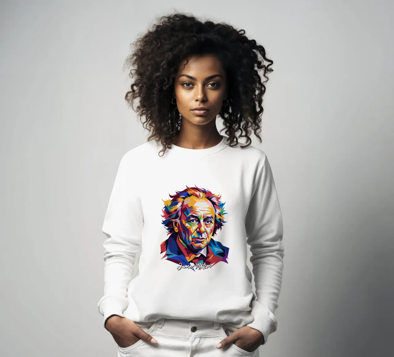 James Watson in WPAP Pop Art Sweatshirt von vectorartnesia