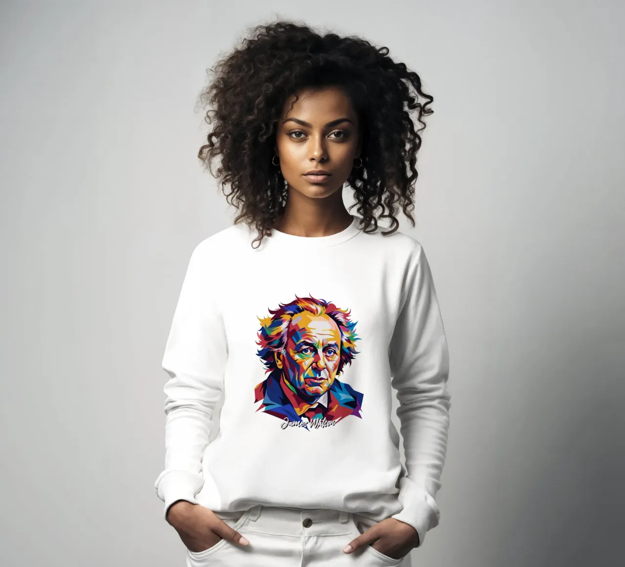 James Watson in WPAP Pop Art Sweatshirt von vectorartnesia