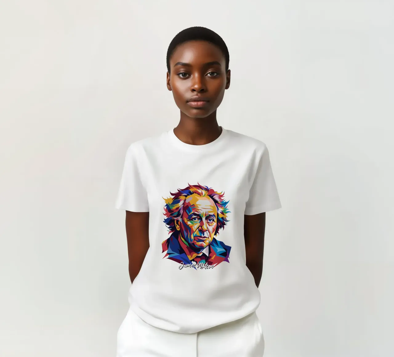 James Watson in WPAP Pop Art t-shirt da vectorartnesia