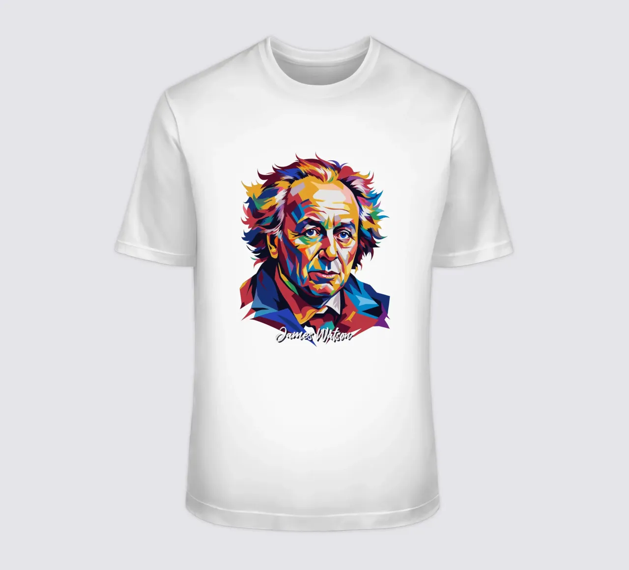 James Watson in WPAP Pop Art t-shirt da vectorartnesia