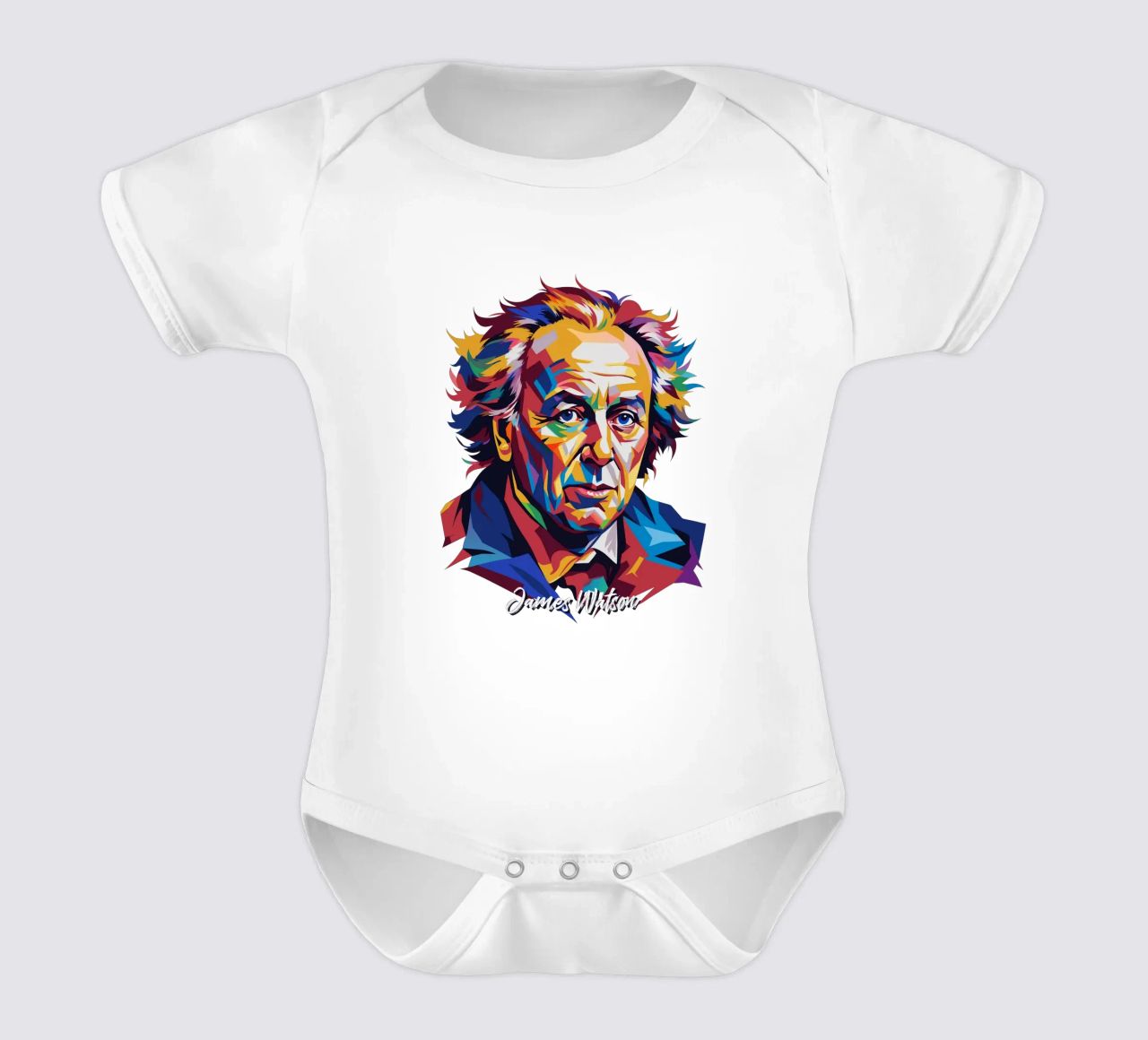 James Watson in WPAP Pop Art body neonato maniche corte da vectorartnesia