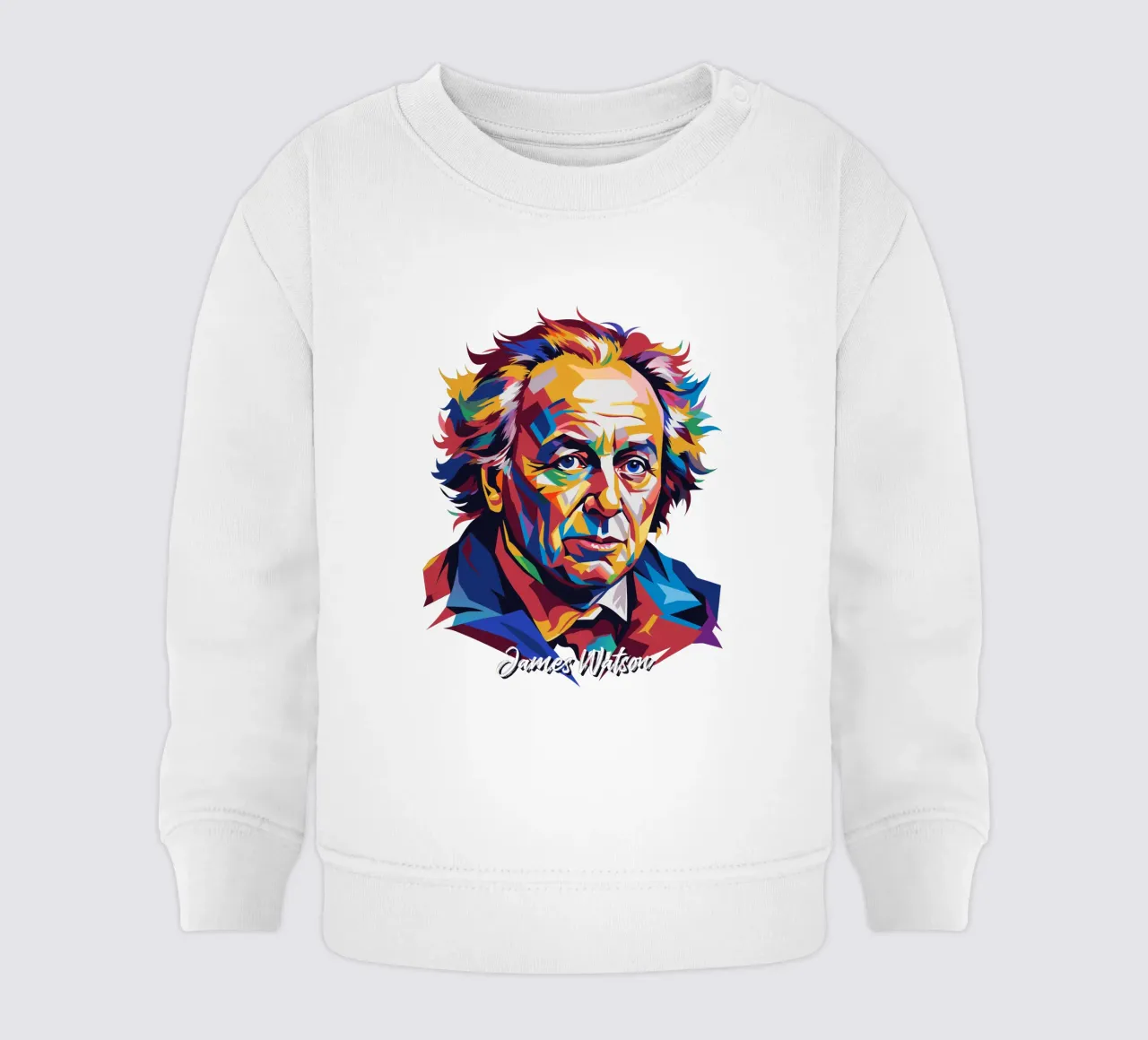 James Watson in WPAP Pop Art felpa neonato da vectorartnesia