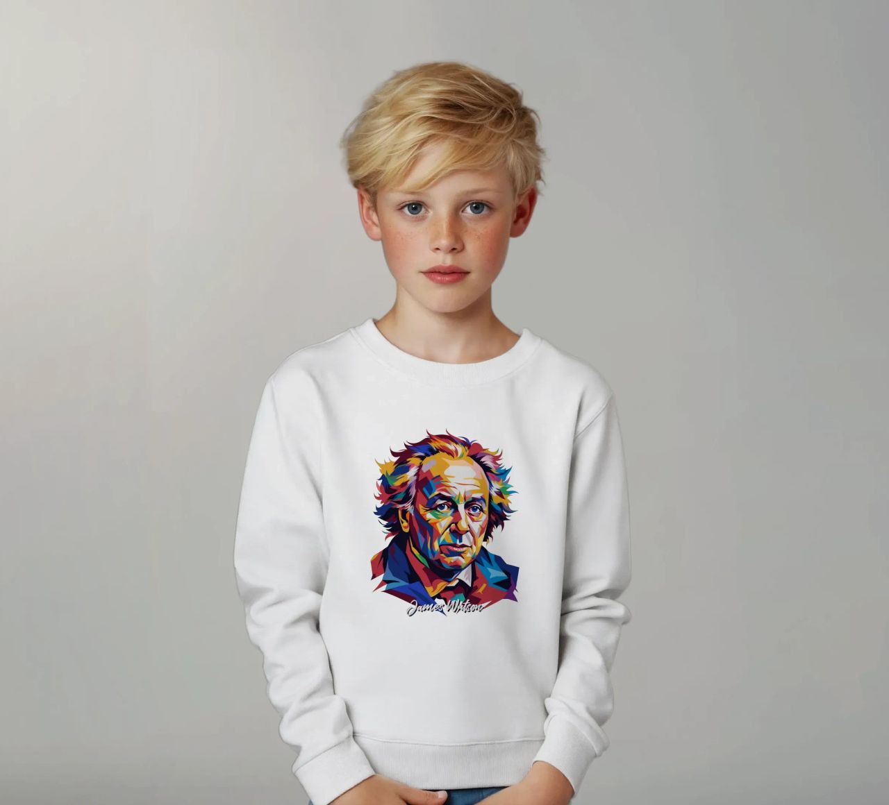 James Watson in WPAP Pop Art felpa bambino da vectorartnesia