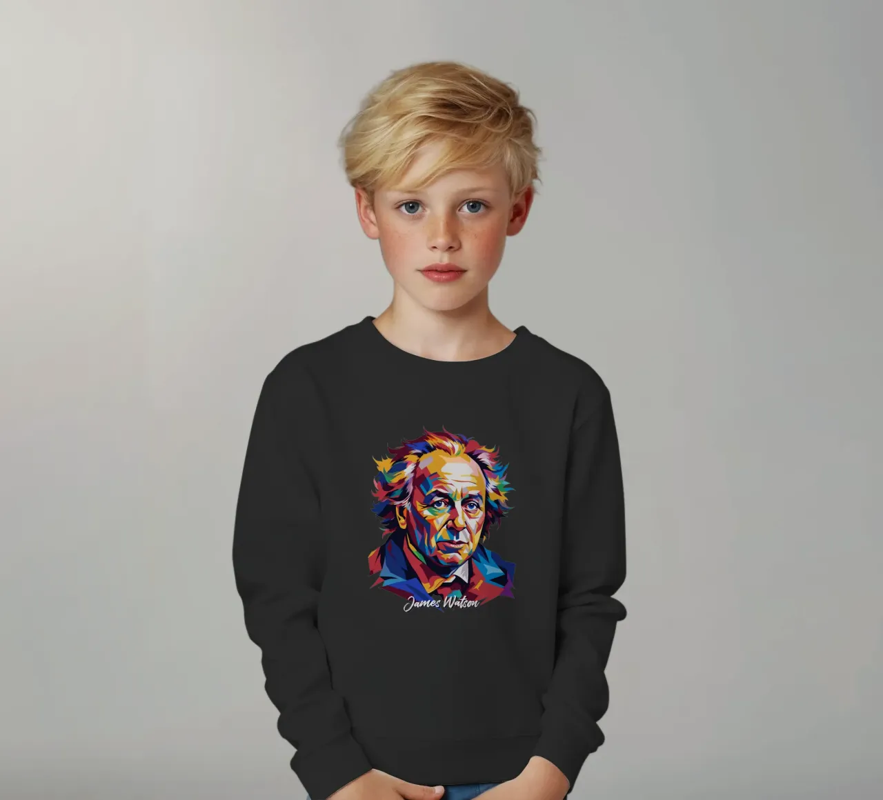 James Watson in WPAP Pop Art felpa bambino da vectorartnesia