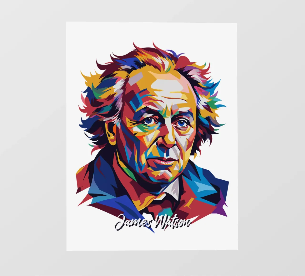 James Watson in WPAP Pop Art pellicola backlit da vectorartnesia