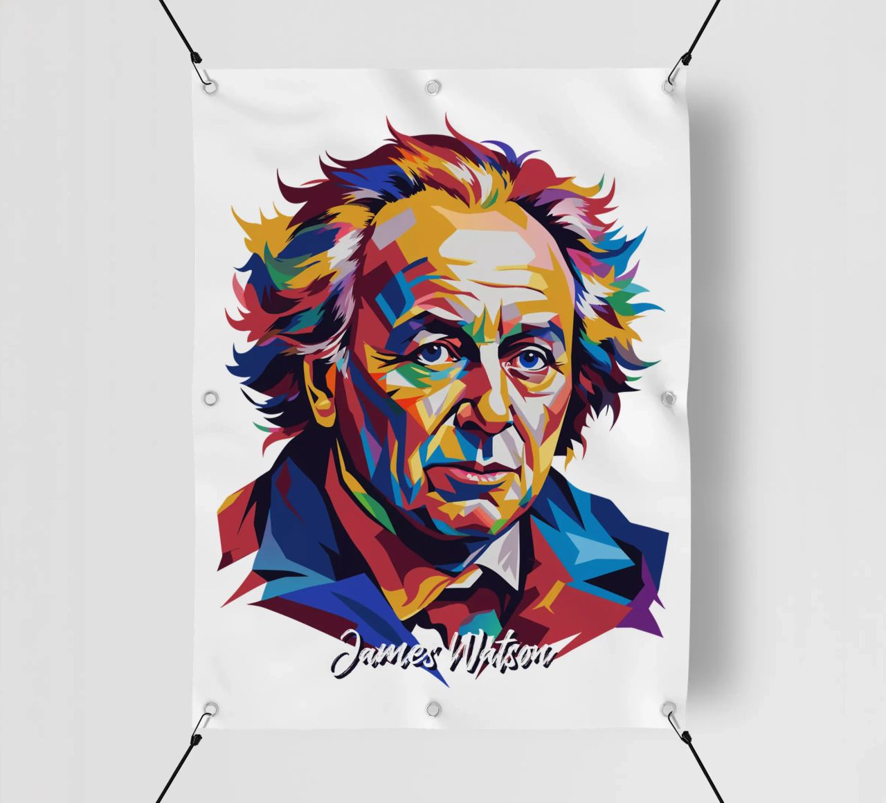 James Watson in WPAP Pop Art telo in pvc da vectorartnesia
