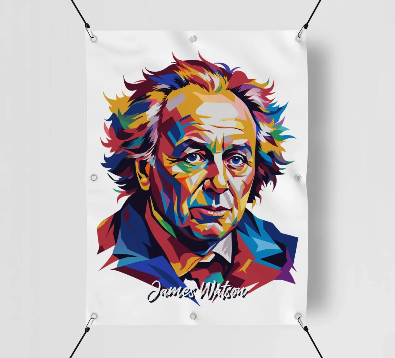 James Watson in WPAP Pop Art pvc-zeil van vectorartnesia