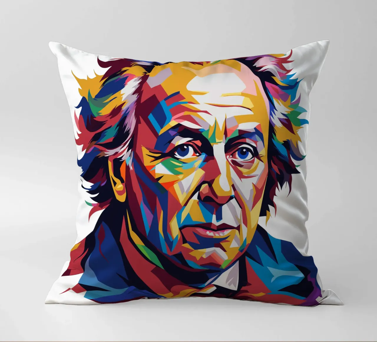 James Watson in WPAP Pop Art cuscino da vectorartnesia