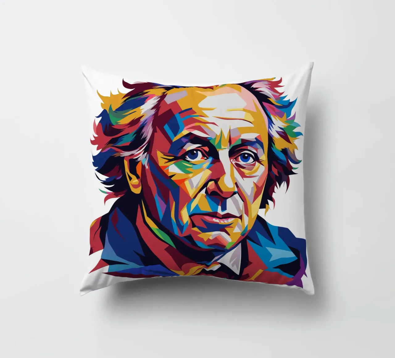 James Watson in WPAP Pop Art cuscino da vectorartnesia