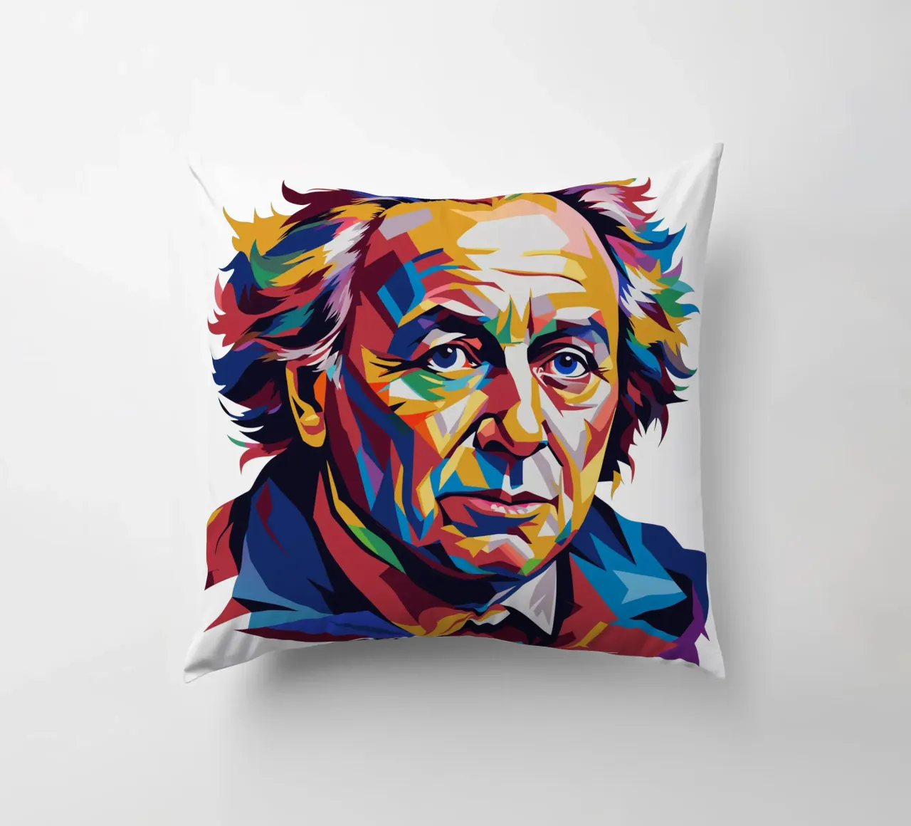 James Watson in WPAP Pop Art cuscino da vectorartnesia