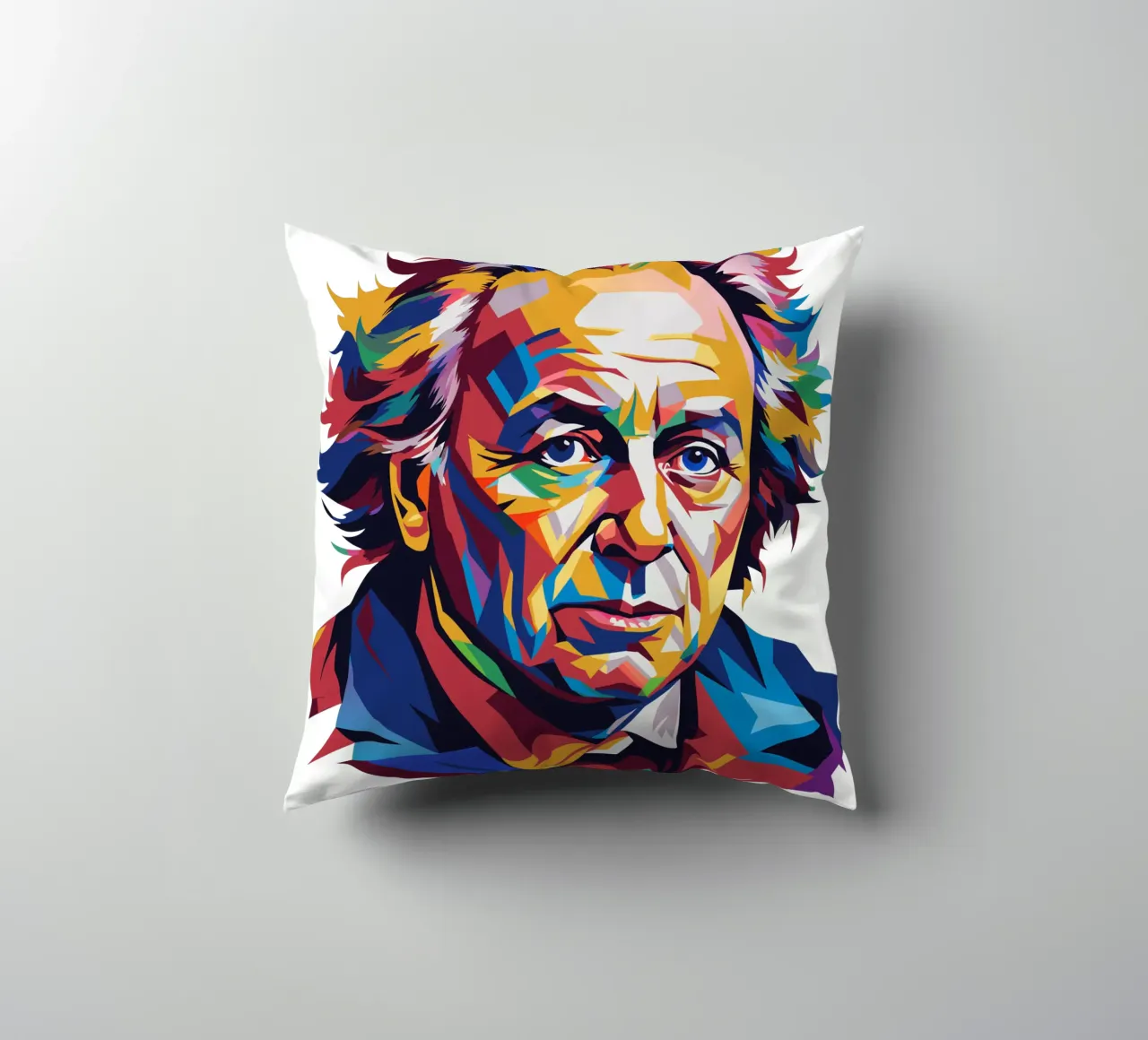 James Watson in WPAP Pop Art cuscino da vectorartnesia