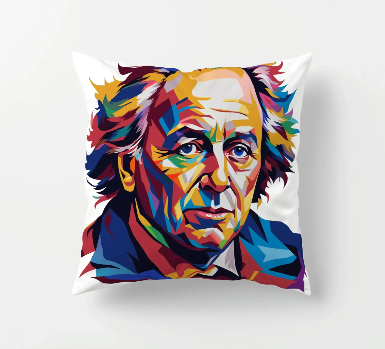 James Watson in WPAP Pop Art cuscino da vectorartnesia