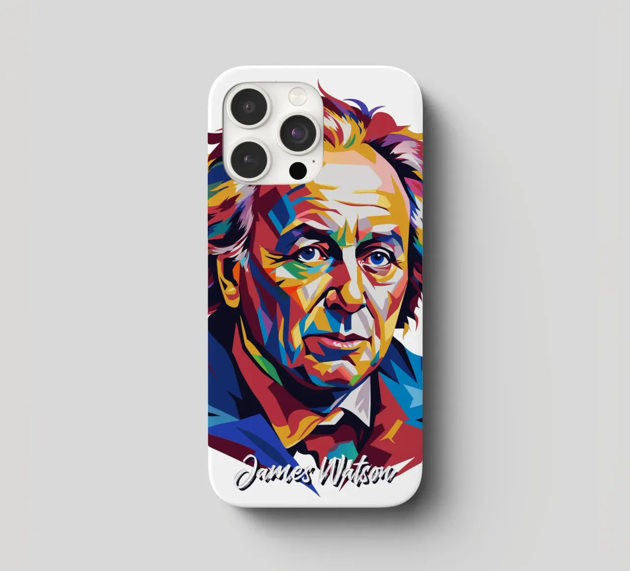 James Watson in WPAP Pop Art cover iphone da vectorartnesia