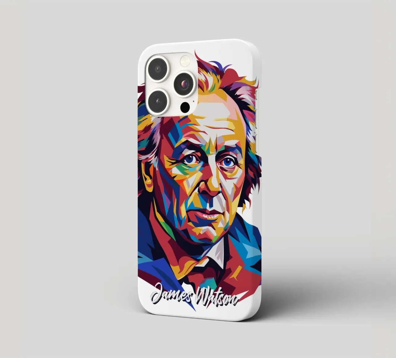 James Watson in WPAP Pop Art cover iphone da vectorartnesia