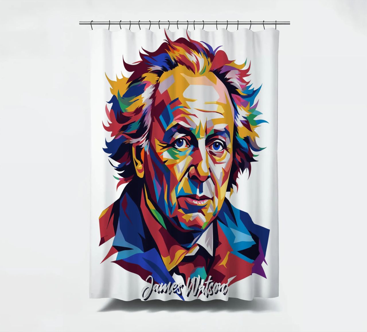 James Watson in WPAP Pop Art tenda da doccia da vectorartnesia