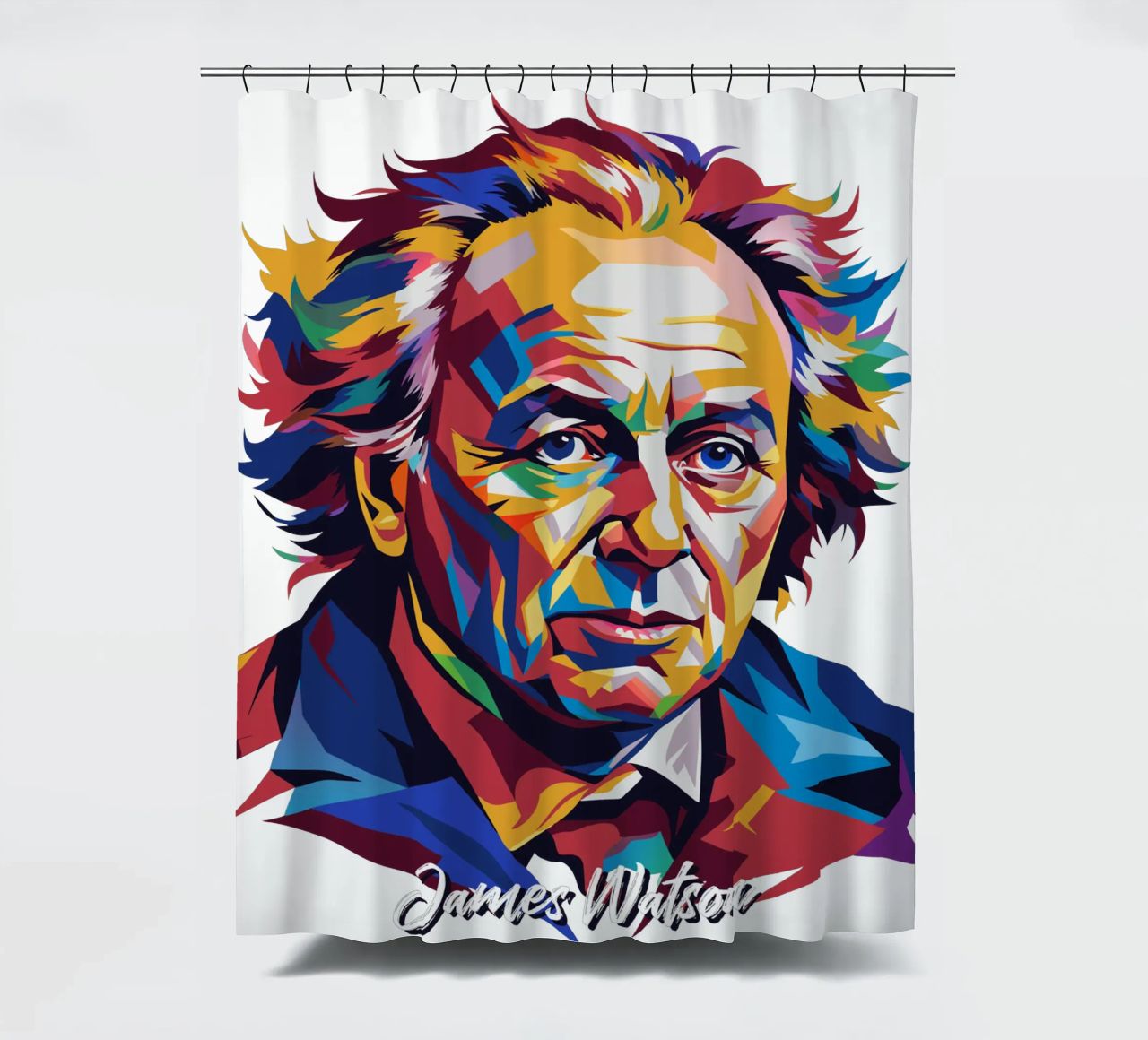 James Watson in WPAP Pop Art tenda da doccia da vectorartnesia