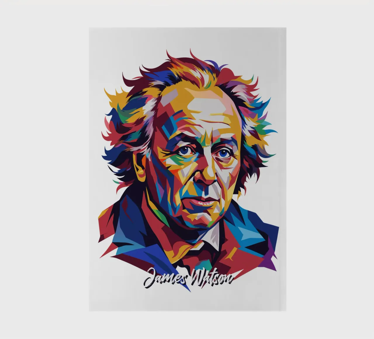 James Watson in WPAP Pop Art notebook by vectorartnesia