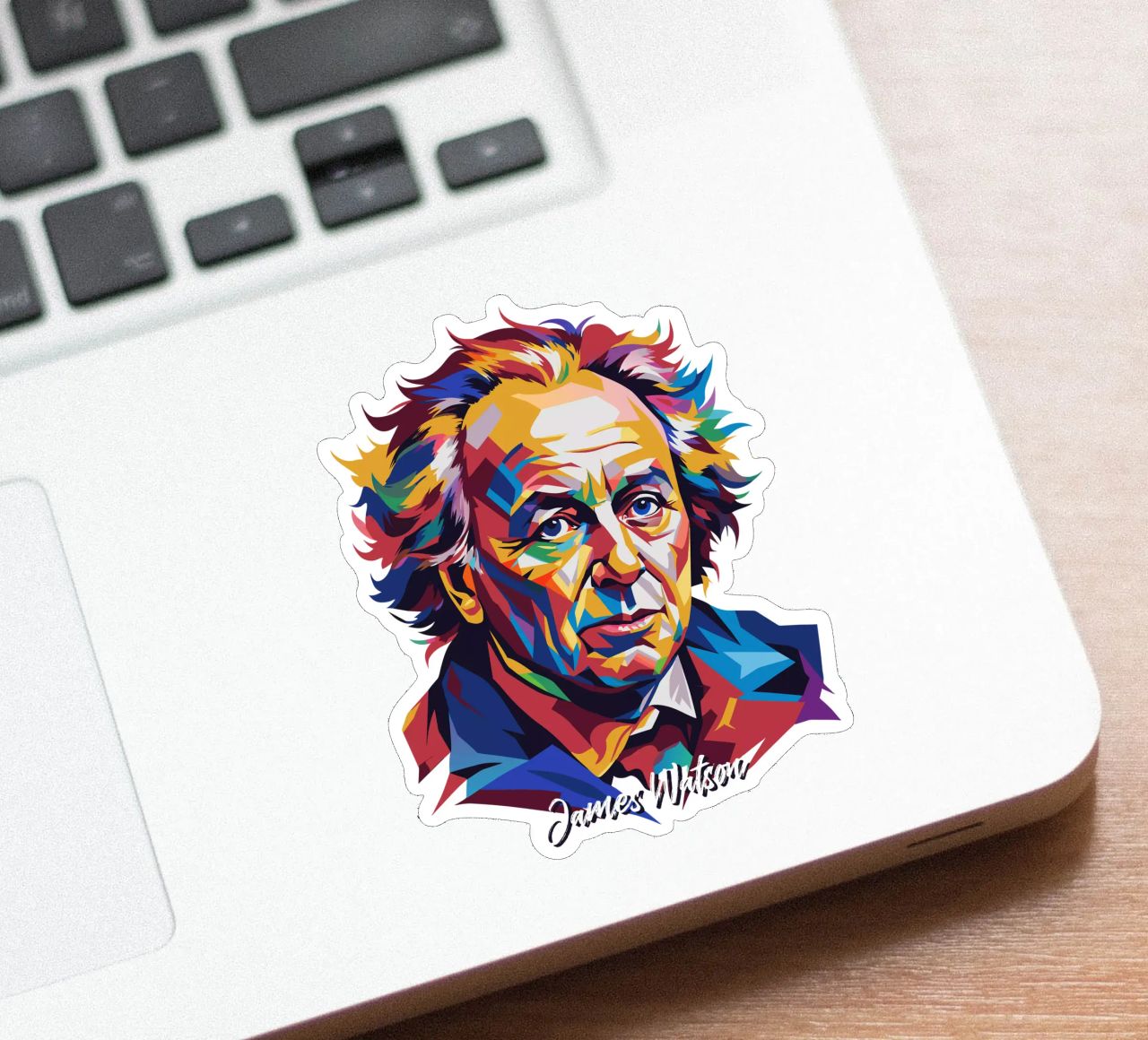 James Watson in WPAP Pop Art adesivo da vectorartnesia