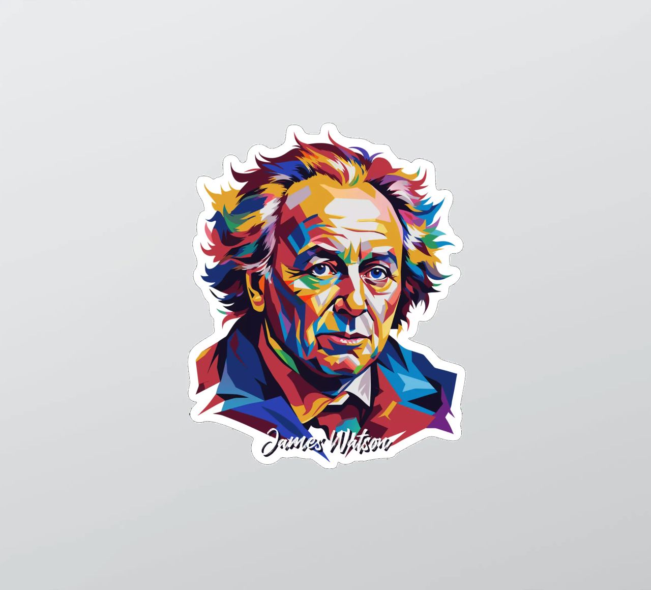 James Watson in WPAP Pop Art adesivo da vectorartnesia