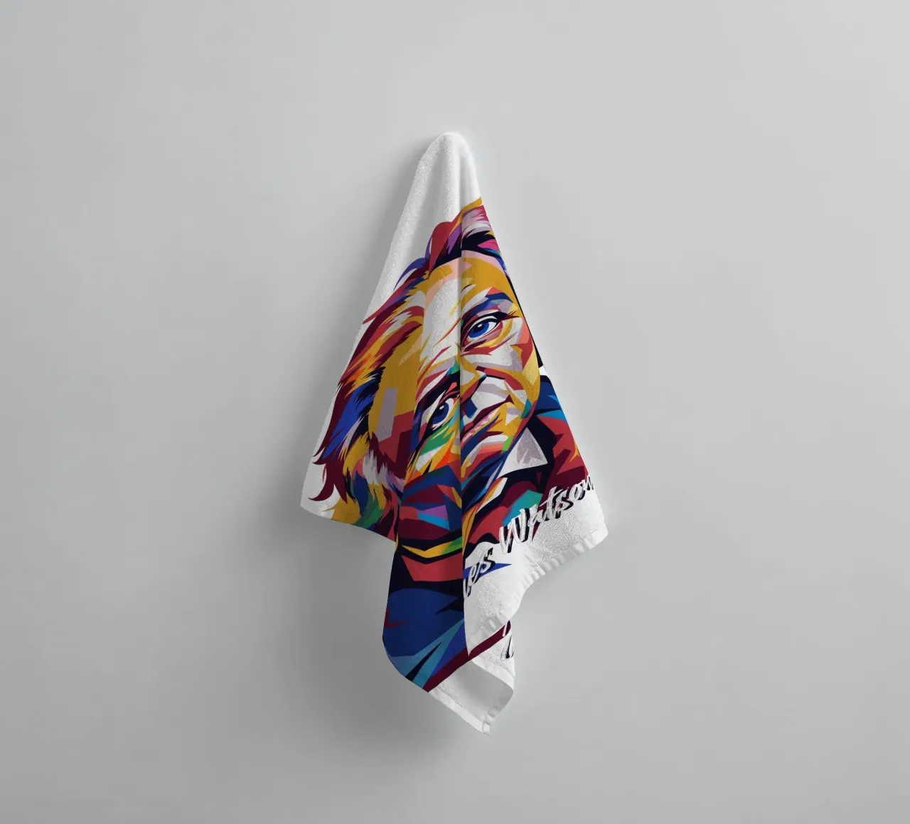 James Watson in WPAP Pop Art towel by vectorartnesia