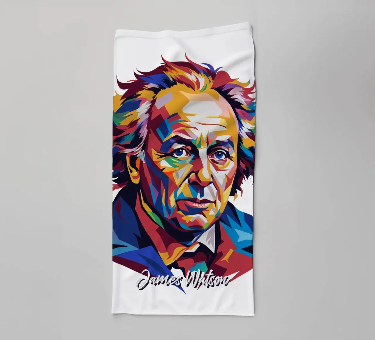 James Watson in WPAP Pop Art towel by vectorartnesia